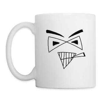 Chill' mal Bro schwarz - Weska Face Kollektion - Tasse - Weiß - Links