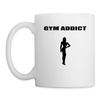 Gym Addict Bodybuilding Woman Edition Black - Mug - white - Left
