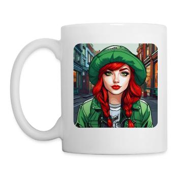 Cool Irish redhead girl - Mug - white - Left