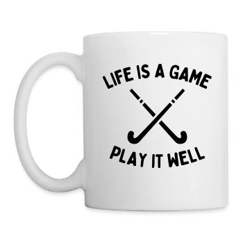 Eishockey: Das Leben ist ein Spiel. Spielen Sie es gut - Tasse - Weiß - Links