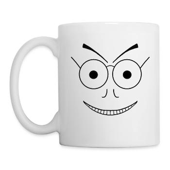 Tapis (#4 de la collection Weska Face) - Mug blanc - blanc - Gauche