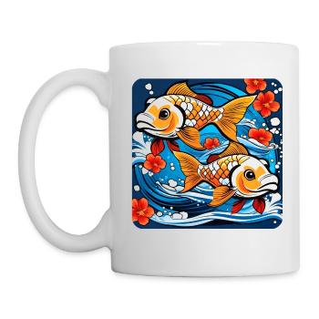 Poisson rouge mignon - Mug blanc - blanc - Gauche