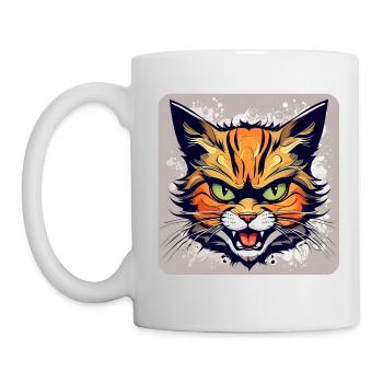 Chat sauvage - Mug blanc - blanc - Gauche
