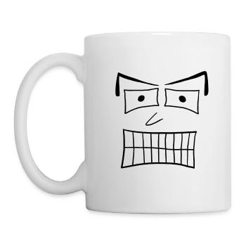 Jonas (#6 de Weska Face Collection) - Mug blanc - blanc - Gauche