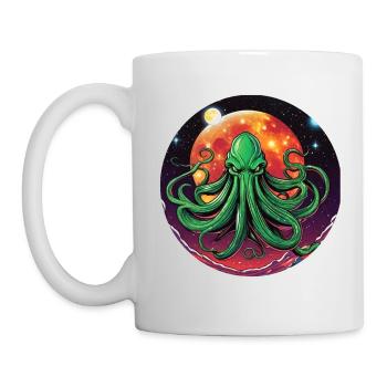 Immortal Cthulhu monster in space - Mug - white - Left