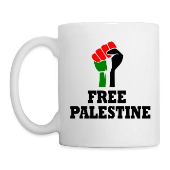 Free palestine - Tasse - Weiß - Links