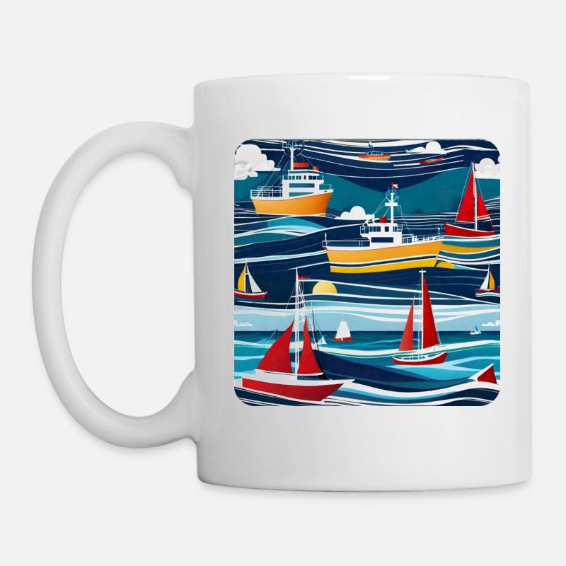 Boote und Schiffe - Tasse - Weiß