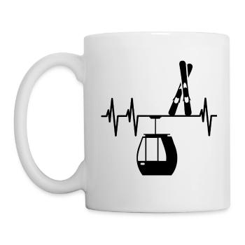 Ski Heartbeat - Mug - white - Left