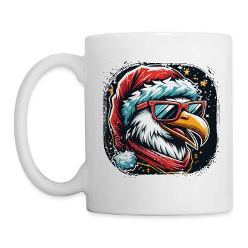 Möwe Santa Claus Weihnachtsmann - Tasse - Weiß - Links