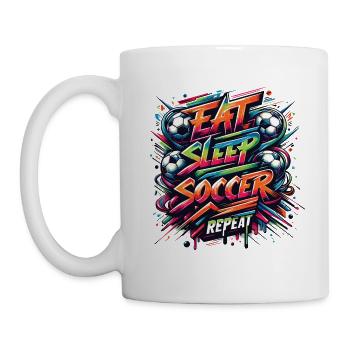 Eat Sleep Soccer Repeat Soccer Passion - Mug - white - Left