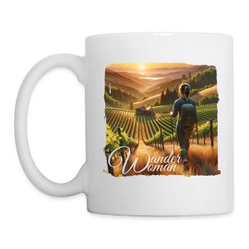 Wander Woman Berge Trekking Wandern Damen - Tasse - Weiß - Links