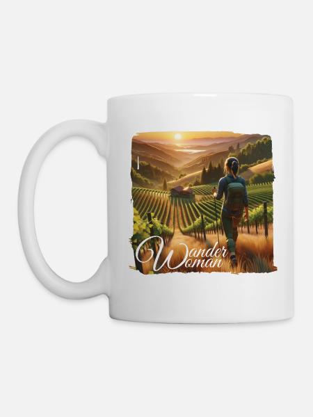 Wander Woman Berge Trekking Wandern Damen - Tasse - Weiß