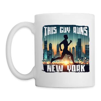 This guy runs Laufshirt - Tasse - Weiß - Links