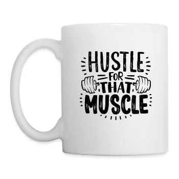 Hektik für die Motivation im Muskel-Gym - Tasse - Weiß - Links