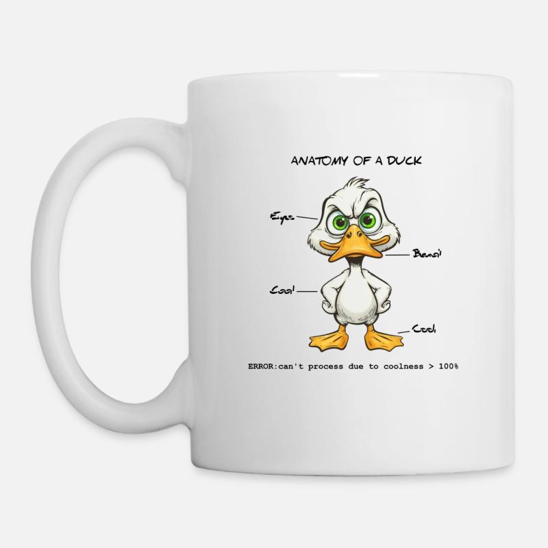 Anatomie einer Ente - Tasse - Weiß