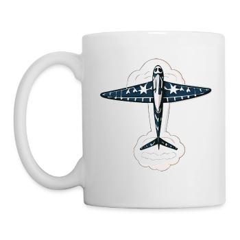 Planeur bleu38x38 - Mug blanc - blanc - Gauche
