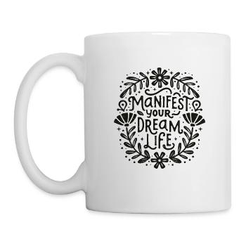 Manifest your dream life law of attraction - Mug - white - Left