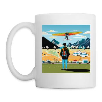 GuyWatchingPlanesQuatre - Mug blanc - blanc - Gauche