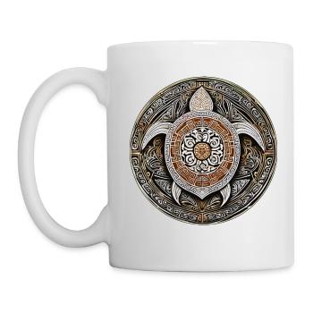 Tortue symbole maori IV - Mug blanc - blanc - Gauche