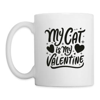 My cat is my Valentine - Mug - white - Left