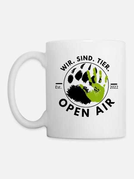 OPEN AIR LOGO - Tasse - Weiß