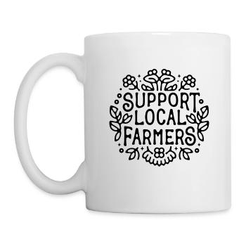 Je soutiens les agriculteurs - Mug blanc - blanc - Gauche