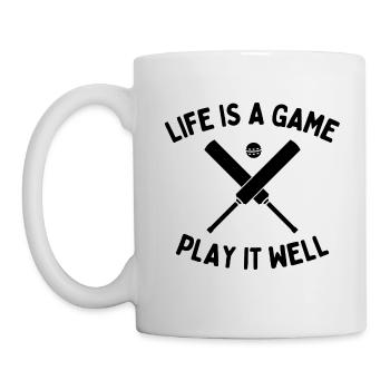 Cricket : La vie est un jeu - jouez-le bien. - Mug blanc - blanc - Gauche