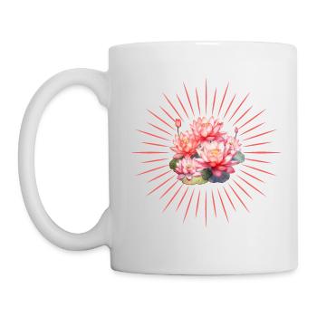 Yoga mit Strahlen Energie - Tasse - Weiß - Links