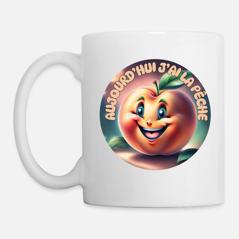 Aujourd'hui j ai la pêche - Mug blanc - blanc
