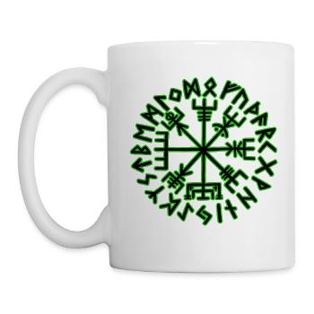Wikinger Kompass Vegvisir - Tasse - Weiß - Links