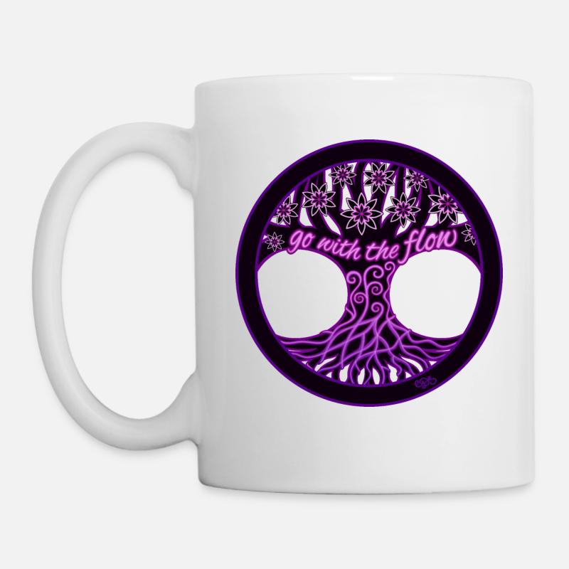 Go with the Flow tree - Tasse - Weiß