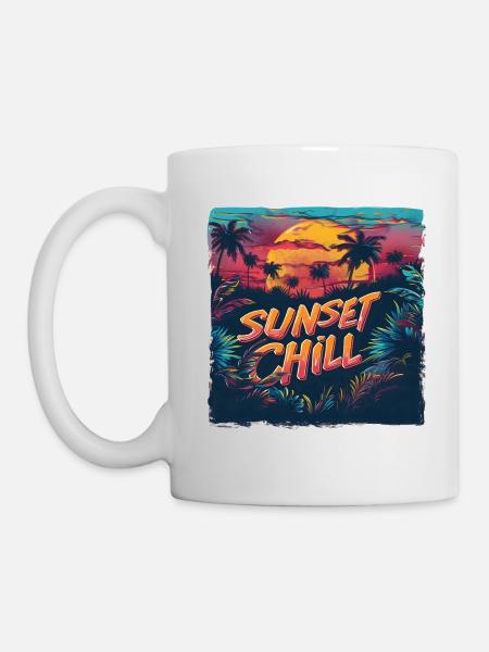 SUNSET CHILL - Mug - white