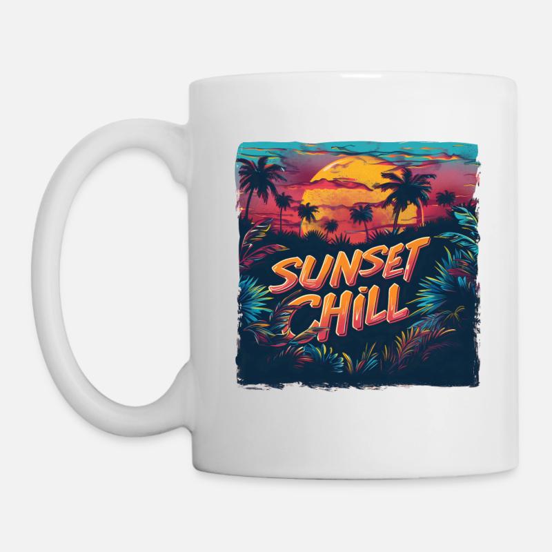 COUCHER DE SOLEIL CHILL - Mug blanc - blanc