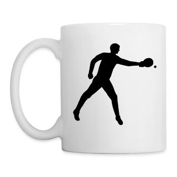 Tischtennisspieler Schlag mit Links - Tasse - Weiß - Links