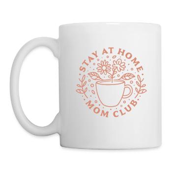 Stay at home mom club SAHM tradwife - Mug - white - Left