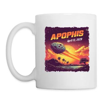 Apophis 13.04.2029 / Objet interstellaire 99942 - Mug blanc - blanc - Gauche