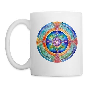 Symbole aux couleurs vives - Mug blanc - blanc - Gauche