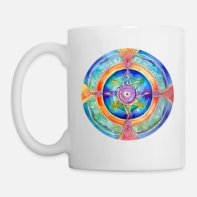 Symbole aux couleurs vives - Mug blanc - blanc