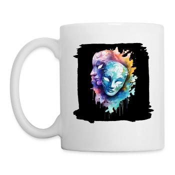Comedy and Tragedy Watercolor - Mug - white - Left