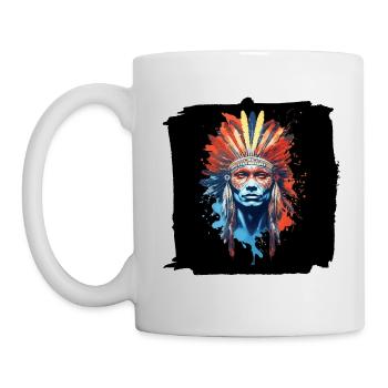 Native American Watercolor - Mug - white - Left