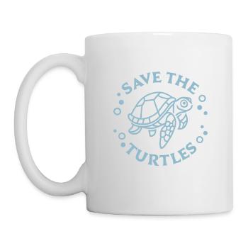 Rettung der Schildkröten - Tasse - Weiß - Links