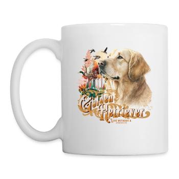 Golden Retriever - Tasse - Weiß - Links