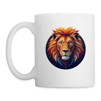 Löwe - Tasse - Weiß - Links
