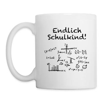 Endlich Schulkind - Tasse - Weiß - Links