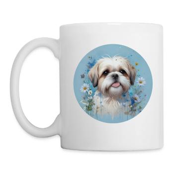 Blauer Shih Tzu - Tasse - Weiß - Links