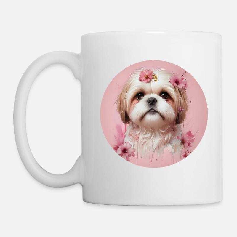 Shih Tzu Rosa - Tasse - Weiß