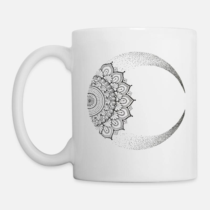 Moon mandala - Tasse - Weiß