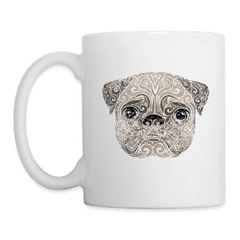 Swirly Pug (color) - Mug - white - Left