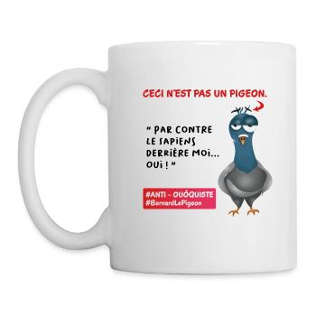 Bernard die Taube Anti-Woke! - Tasse - Weiß - Links