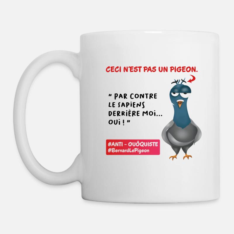 Bernard die Taube Anti-Woke! - Tasse - Weiß